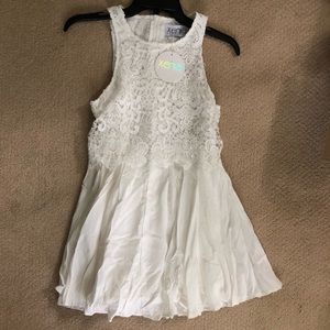 White lace mini dress